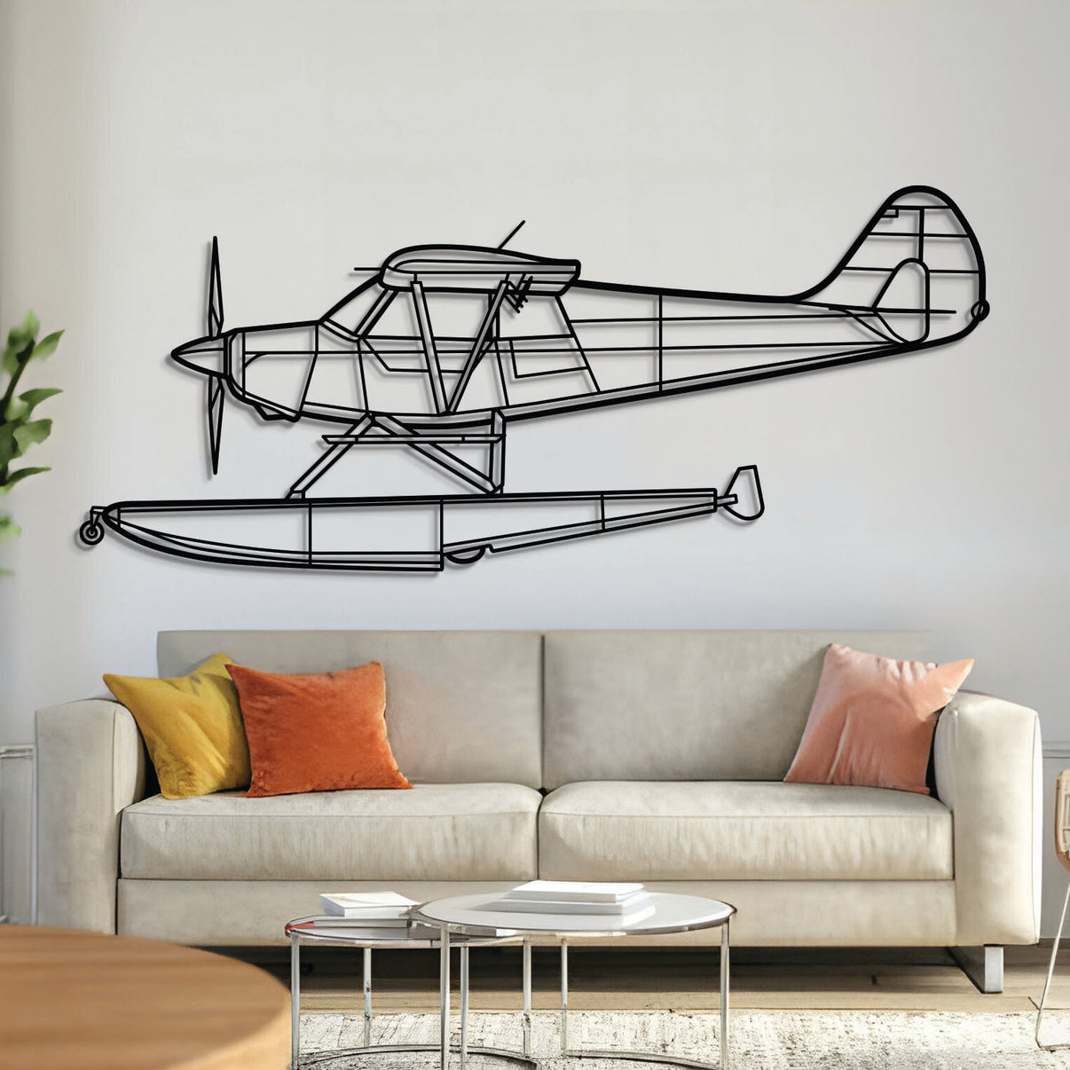 A‑1B Skyraider 1999 silhouette – laser‑cut 2 mm steel, textured matte black powder‑coat finish, ready to hang