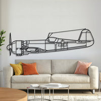 Model 80 metal aircraft wall art, laser‑cut 2 mm steel with matte powder coat and floating 3D effect