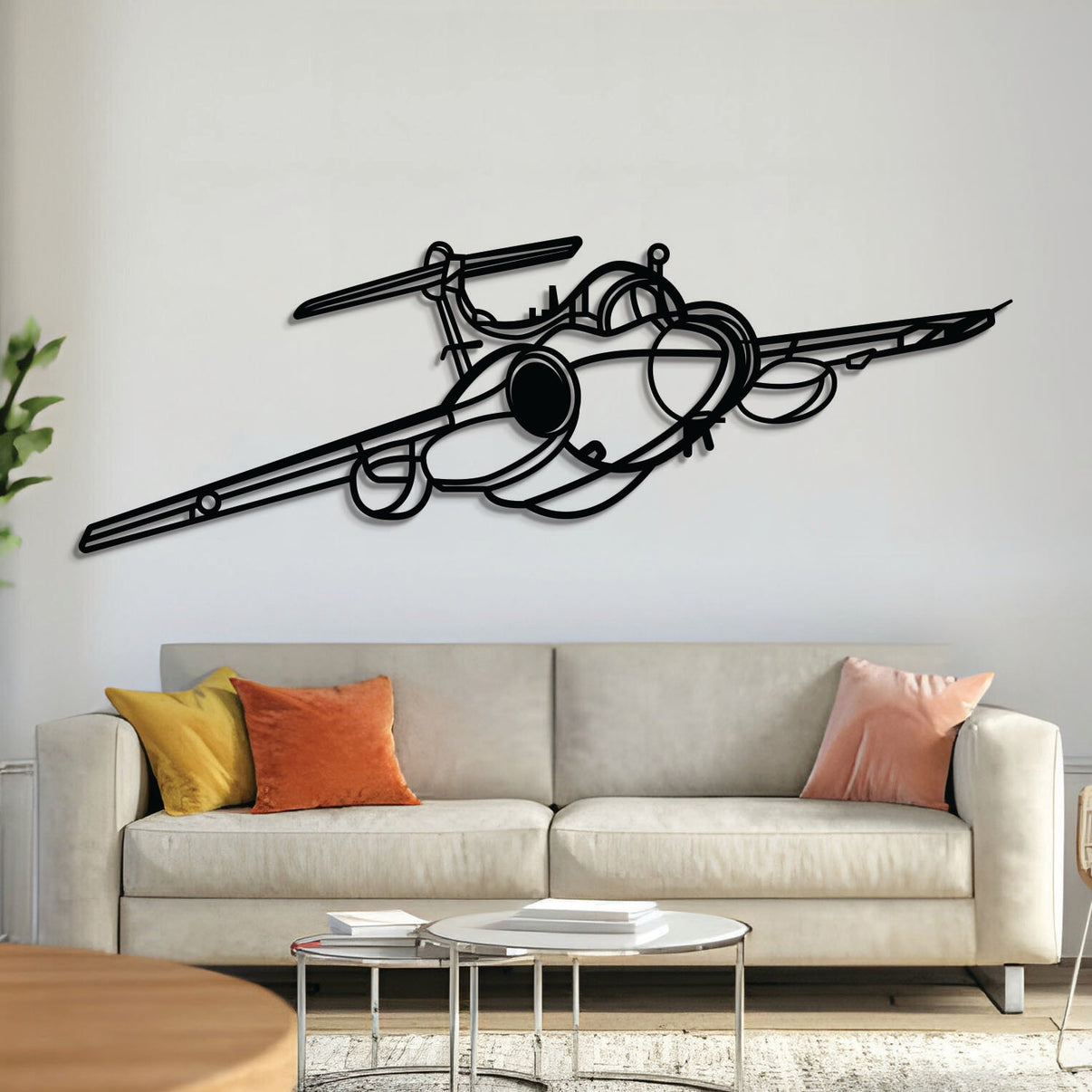 Blackburn Buccaneer Mk 2 low‑level strike aircraft wall art, laser‑cut 2 mm steel with matte textured finish and 3D elevation