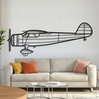 C‑165 Airmaster vintage aircraft front silhouette – laser‑cut 2 mm steel, matte powder‑coated wall art