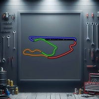 Miami International Autodrome neon track wall art – laser‑cut steel décor for Miami Grand Prix enthusiasts