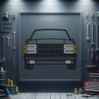 1989 454 SS front view neon-lit metal wall art