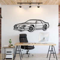 1988 Chevrolet Camaro IROC-Z perspective view metal wall art – laser-cut steel silhouette with matte powder-coat finish