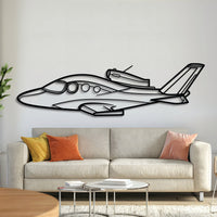 Cirrus SF50 Vision Jet personal business jet metal wall art – laser-cut matte black steel silhouette