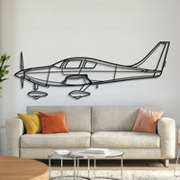 Matte‑finish laser‑cut Columbia 350 sleek aircraft silhouette wall art in steel