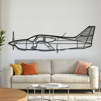 Commander 114B metal aircraft wall art in 2 mm laser‑cut steel with matte powder‑coated textured finish and 1 cm elevation screws for a premium floating 3D appearance