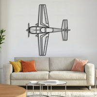 300L Top monoplane aircraft silhouette metal wall art – laser‑cut 2 mm steel, textured matte powder‑coated, ready to hang