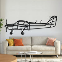 FA‑200 metal aircraft wall art, laser‑cut 2 mm steel with matte textured finish and 3D elevation