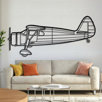 F‑24G 1937 Fairchild high‑wing utility aircraft silhouette – laser‑cut 2 mm steel, textured matte powder‑coat, ready to hang