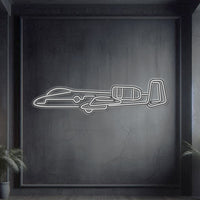 A-10 Thunderbolt 2 steel neon wall art, 2 mm laser-cut with matte powder coat and 3D floating effect