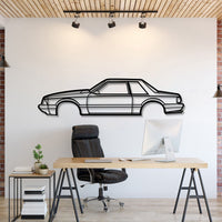 1989 Ford Mustang Foxbody Metal Wall Art Silhouette Classic Pony Car Decor