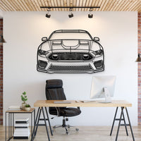 2021 Ford Mustang Mach 1 front view metal wall art – laser-cut steel silhouette with matte powder-coat finish