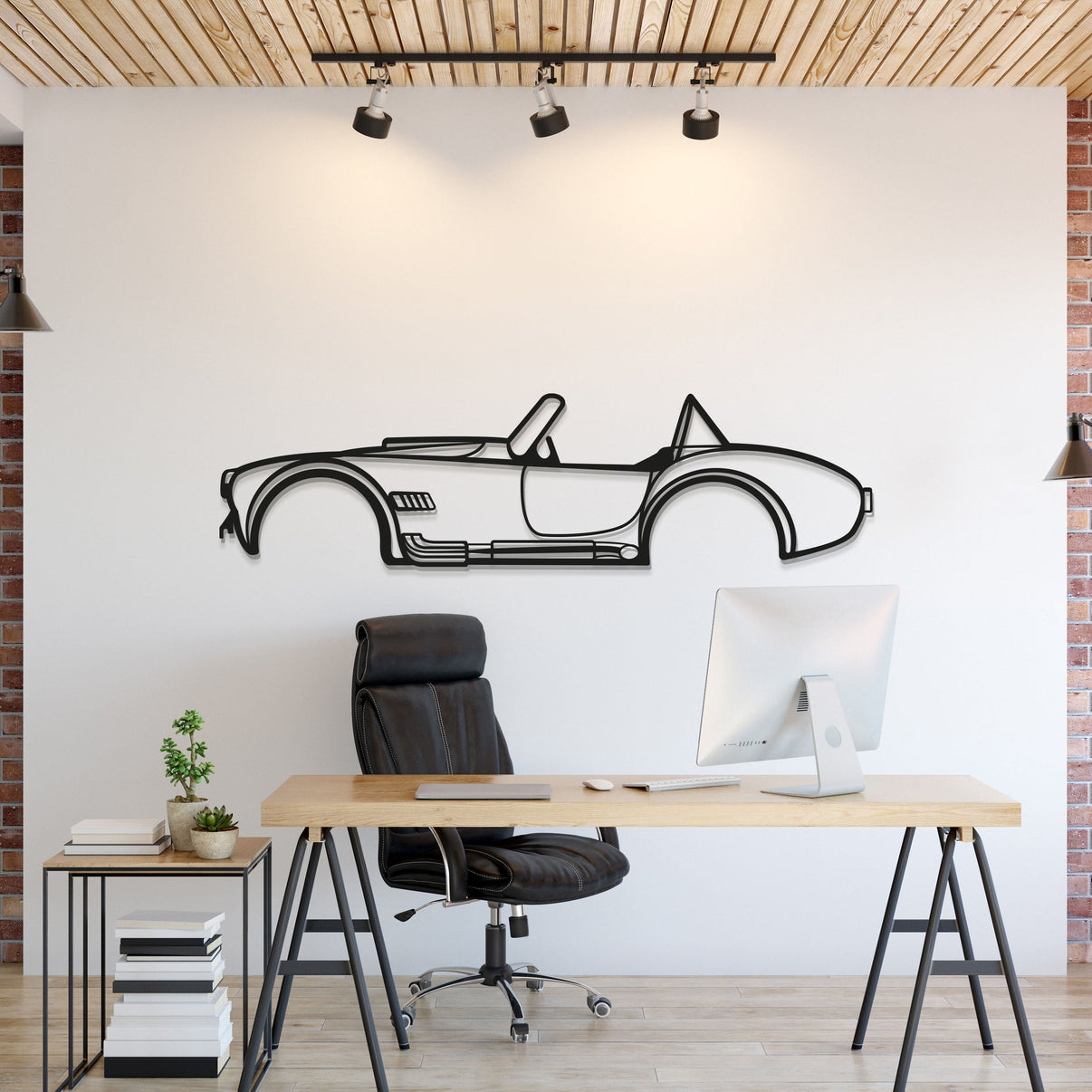 1965 Shelby Cobra Metal Wall Art Silhouette Legendary Racing Icon