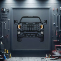 Ford Sierra front-view metal neon wall art – laser‑cut steel décor for vintage ‘80s performance car enthusiasts