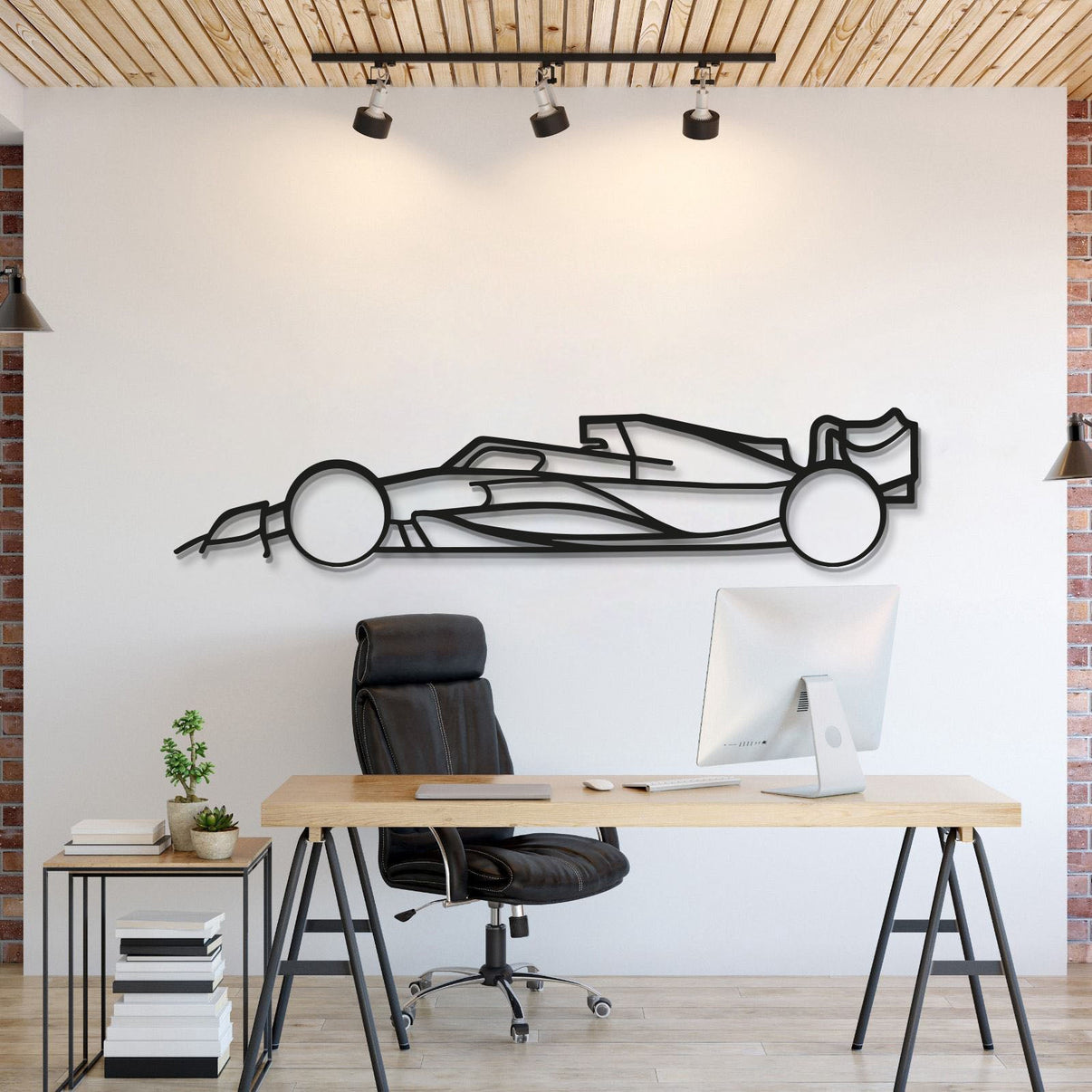 Formula 1 2022 metal car wall art brings high-speed motorsport energy to a modern living room