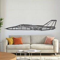 FB‑111F Aardvark strategic bomber silhouette – laser‑cut 2 mm steel with textured matte powder‑coat, ready to hang
