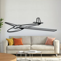 201 Standard Libelle metal aircraft wall art, laser-cut 2 mm textured steel with matte powder-coated finish
