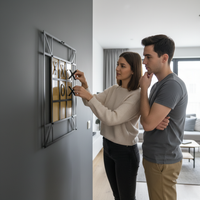 Tic-Tac-Toe Wall Game – Modern Metal XOX Decor - KAFWGA018