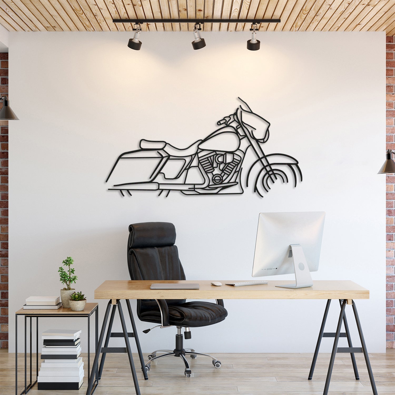 Harley Davidson Street Glide Metal Motorcycle Wall Art Laser Cut 2 Mm Steel Silhouette