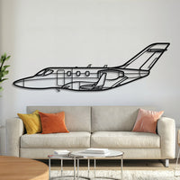 HA-420 HondaJet 2 Elite metal aircraft wall art – laser cut matte black airplane décor for modern interiors
