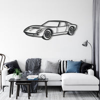 F40 + Lamborghini Metal Car Silhouette