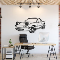 1991 Mazda Miata MX-5 perspective metal wall art silhouette for home décor