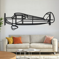 Model B metal aircraft wall art, laser‑cut 2 mm steel with matte textured finish and 3D elevation