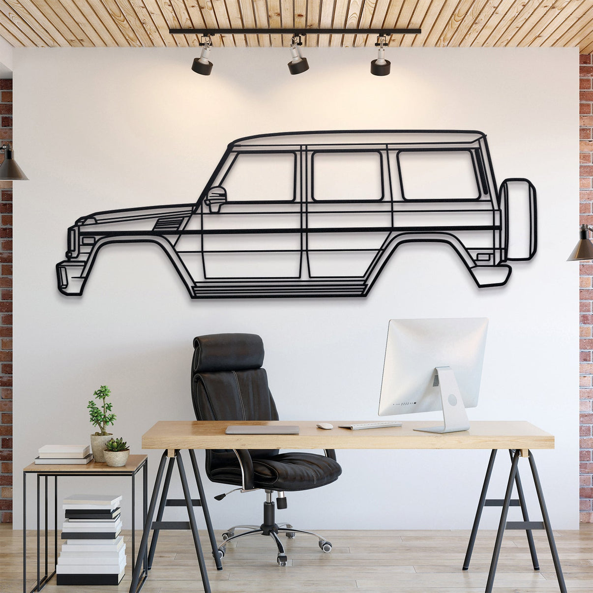 2013 Mercedes‑AMG G63 W463 First Gen Metal Wall Art Laser Cut 2 Mm Steel Silhouette