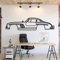 1954 Mercedes-Benz 300 SL Coupe metal wall art silhouette classic sports car decor