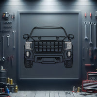 GMC Yukon 2021 front silhouette neon wall art – ready-to-hang SUV décor perfect for garage, living room, or office
