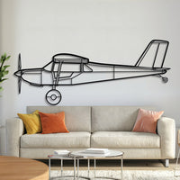 Rans S‑21 Outbound high‑wing kit aircraft silhouette metal wall art – laser‑cut 2 mm steel, textured matte powder‑coat, ready to hang