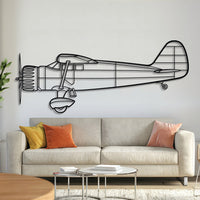 Reliant metal aircraft wall art, laser‑cut 2 mm steel with matte powder coat and floating 3D effect