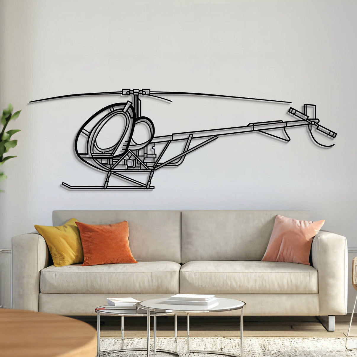 S300 metal aircraft wall art in 2 mm laser‑cut steel with matte powder‑coated textured finish and 1 cm elevation screws for 3D effect