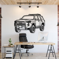 Toyota 4Runner TRD Pro (2022) perspective metal wall art – laser-cut 2 mm textured steel with matte powder‑coat finish