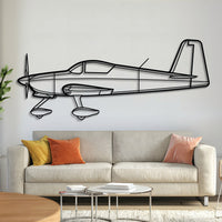 Van's RV-7 two-seat kit aircraft metal wall art – laser-cut matte black steel silhouette